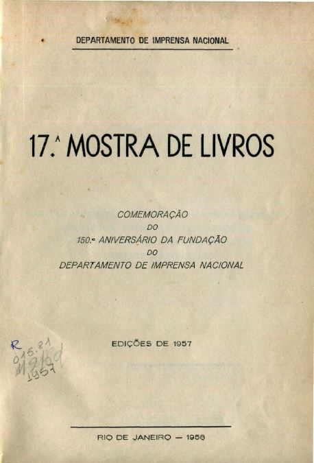 Capa do Livro 17ª Mostra de Livros - (015.81)