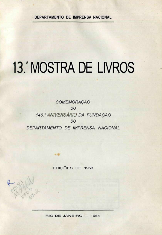 Capa do Livro 13ª Mostra de Livros - (015.81)